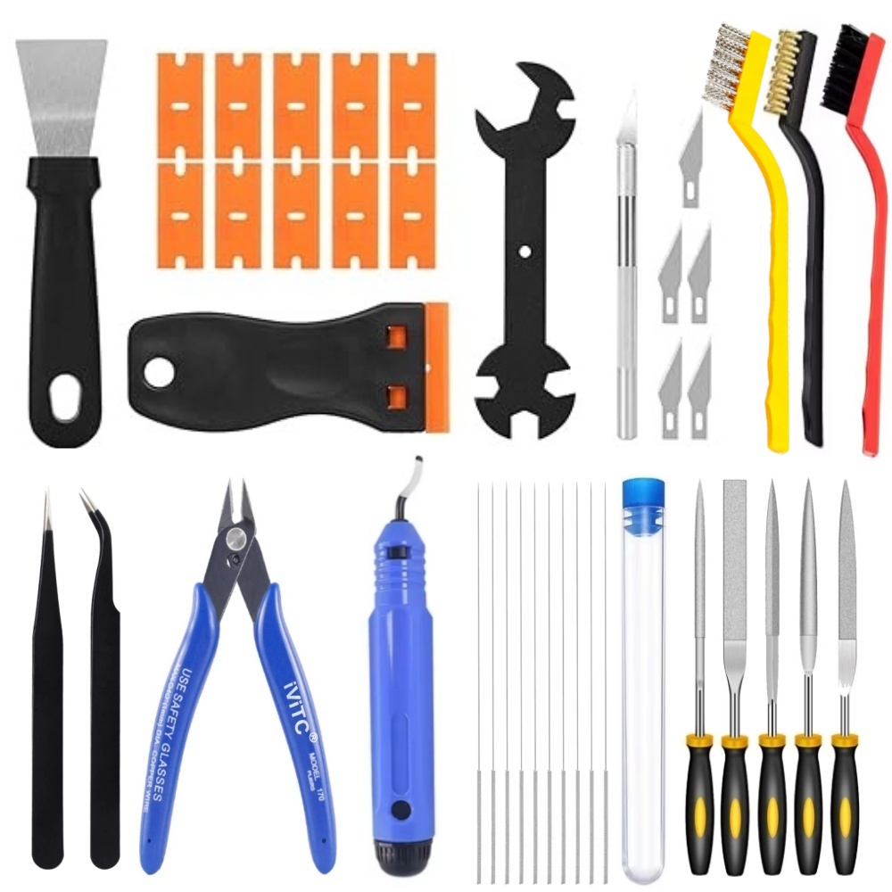 3D Printing File Free - 40 adet 3D yazıcı aletleri, kazıyıcı,