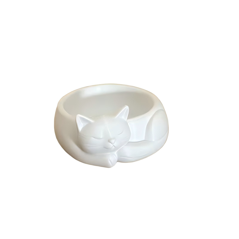 3D Printing Pot - 3D Baskılı Uyuyan Kedi Saksısı Sukulent