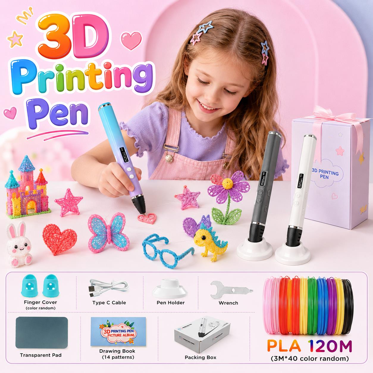 3D Printing Filament - 3D Baskı Kalemi Çocuklar için Tip-C