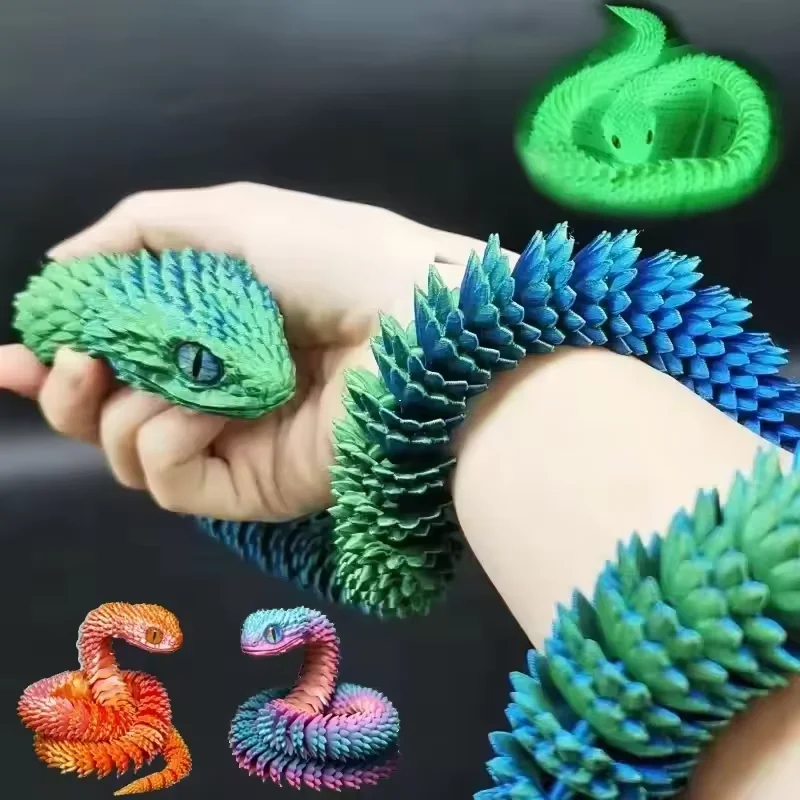 3D Printing Gif - 3D Baskılı Yılan Hareketli Eklem Fidget