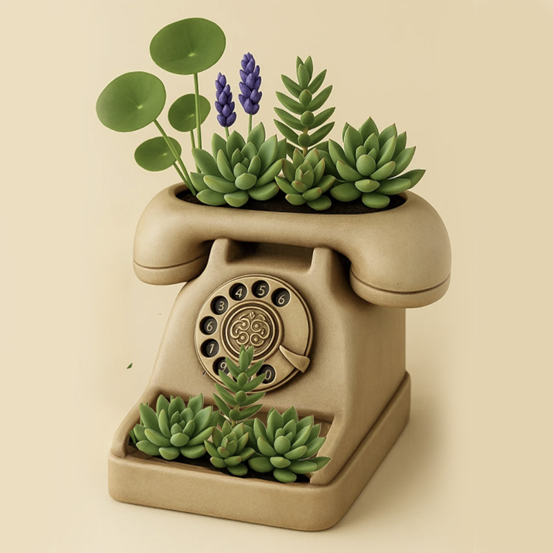 3D Vintage Döner Telefon Şekli - 3D Printing Pot incelemesi ve fiyatı