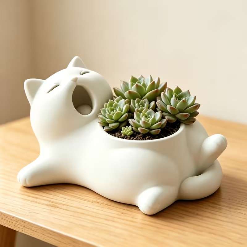 Sevimli Beyaz Kedi Kıran Sıçra - 3D Printing Pot incelemesi ve fiyatı