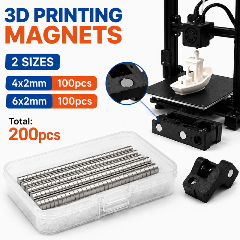200 adet/kutu 3D Baskı Mıknatı - 3D Printing Bambu Lab incelemesi ve fiyatı