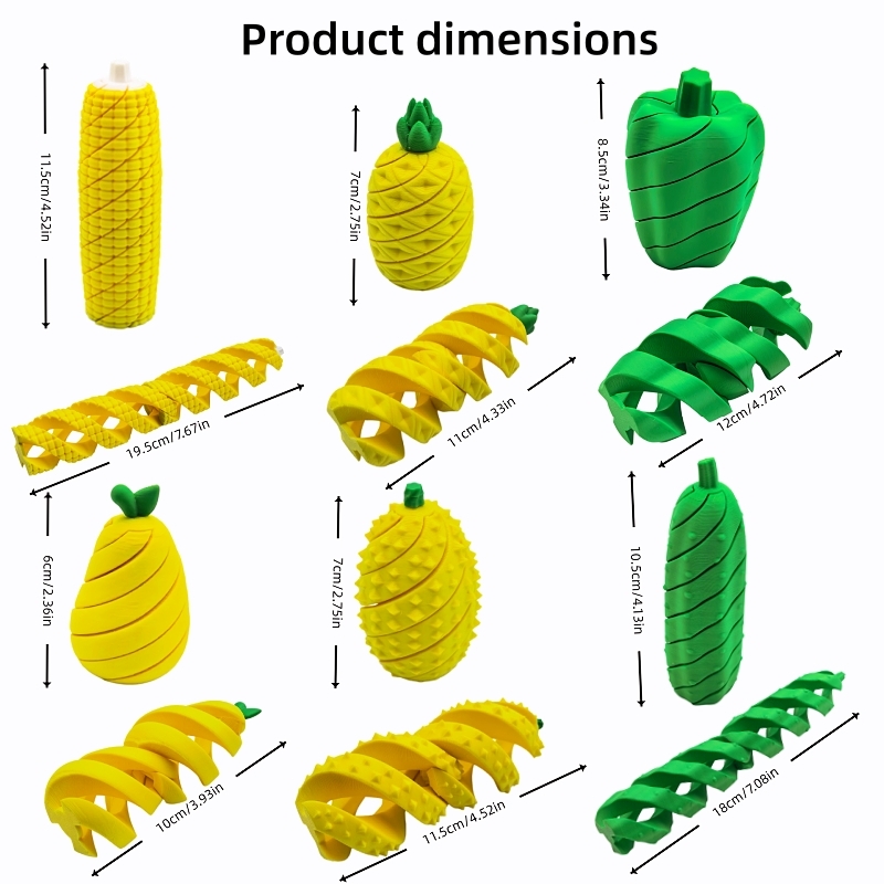 3D Baskılı Meyve ve Sebze Stre - 3D Printing Gif incelemesi ve fiyatı